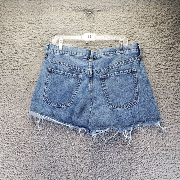 Old Navy Shorts Womens Size 14 Blue Sky-Hi A-Line High-Rise Cutoff Denim Style - Picture 10 of 11